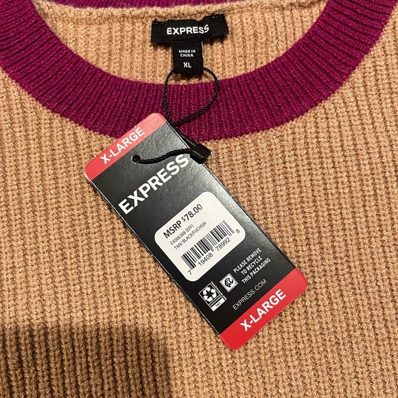 *NWT* Express cozy color-block sweater - Picture 3 of 6